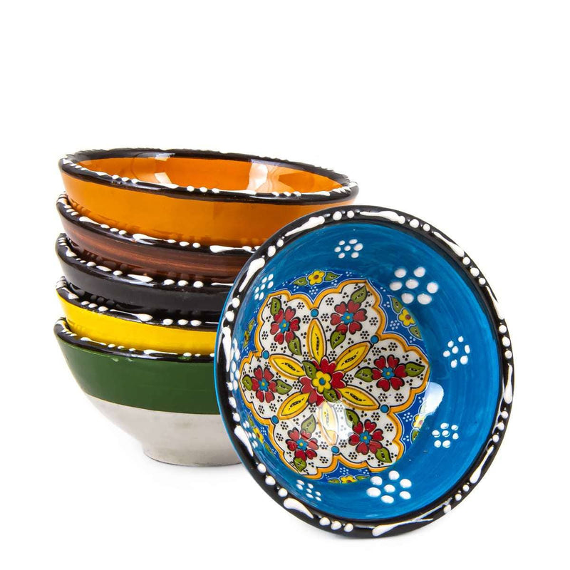 Turkish Handmade Ceramic Bowls 3" in